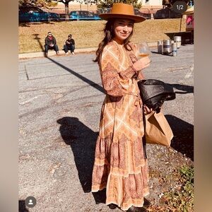 FLYING TOMATO Bohemian Paisley Maxi Dress